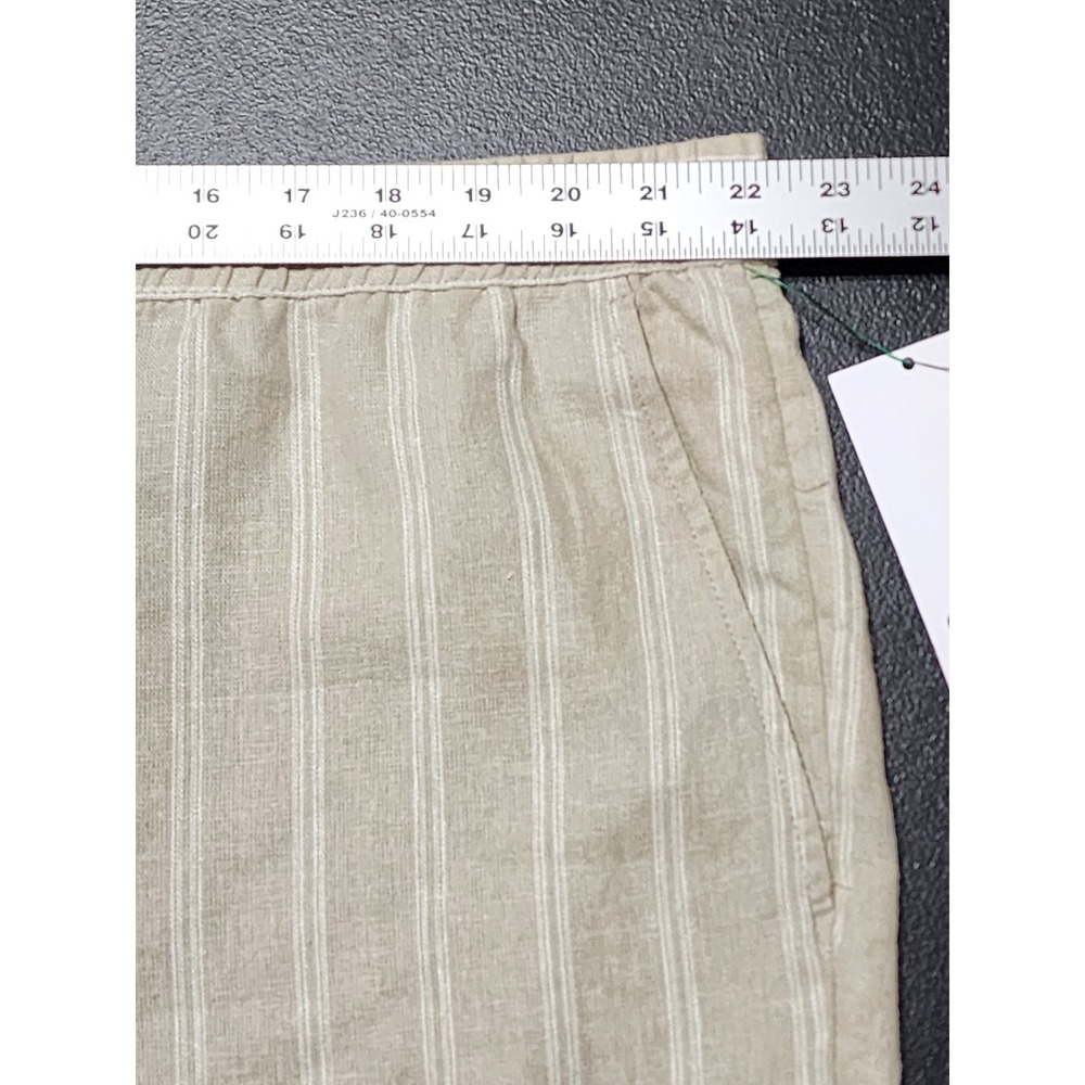 Goodfellow & Co Pull-On Shorts Linen Blend 5"‎ Inseam XXL Tan Stripe - Picture 4 of 10